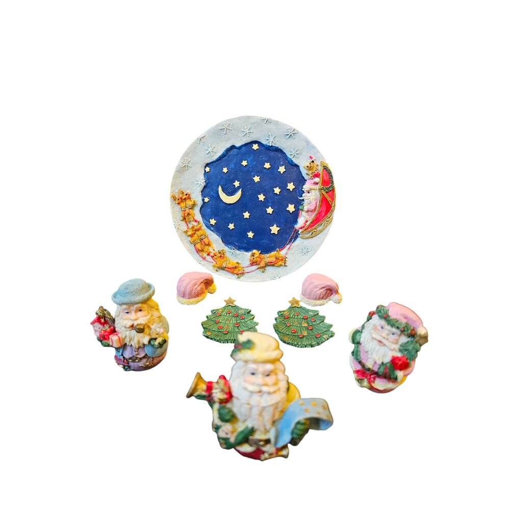 Popular Imports Vinyage 1996 Mini Tea Santa Set